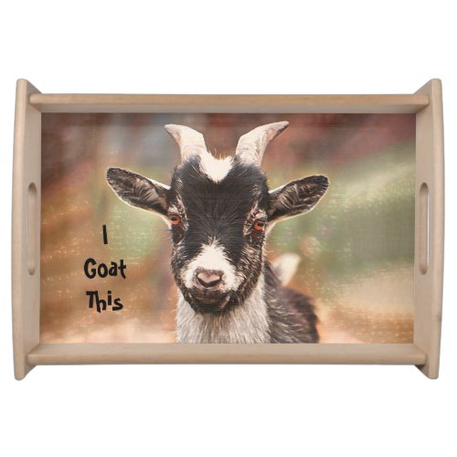 I Goat This Cute Funny Barnyard Serving Tray