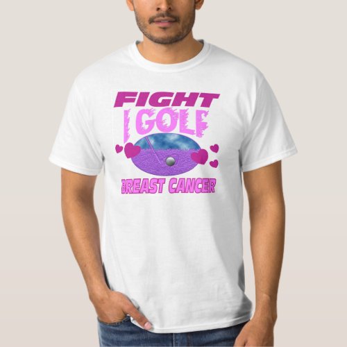 I Golf  Fight Breast Cancer T_Shirt