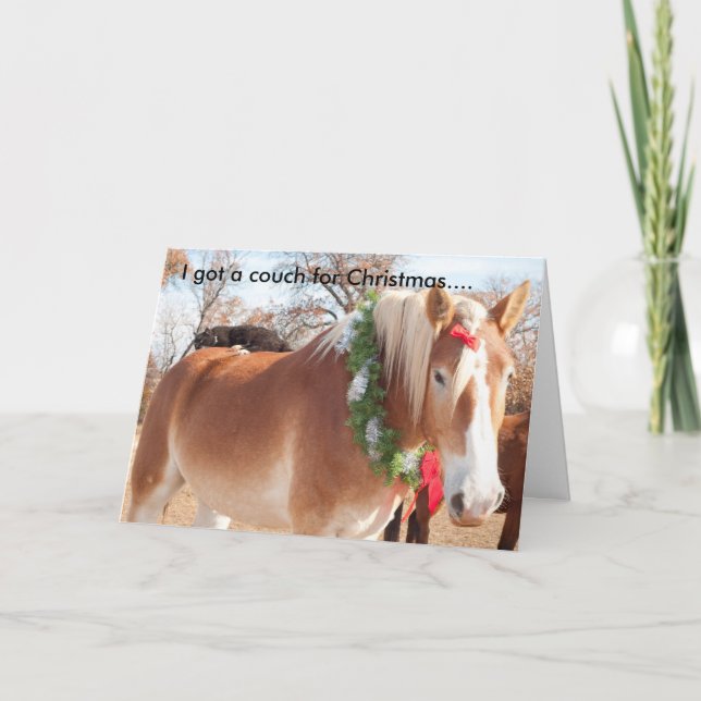 I got a couch for Christmas.... Holiday Card (Front)