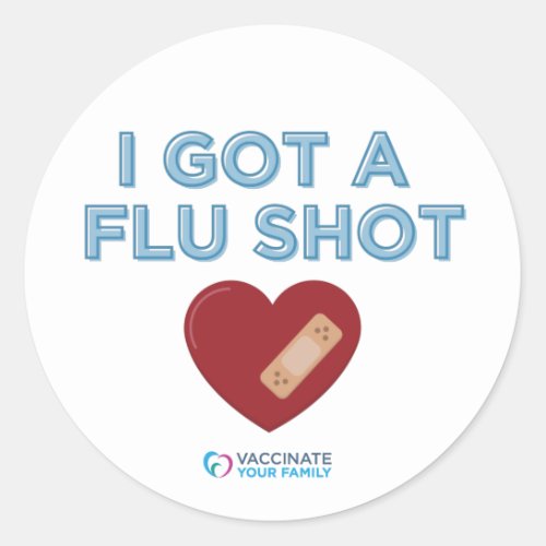 I Got a Flu Shot Classic Round Sticker