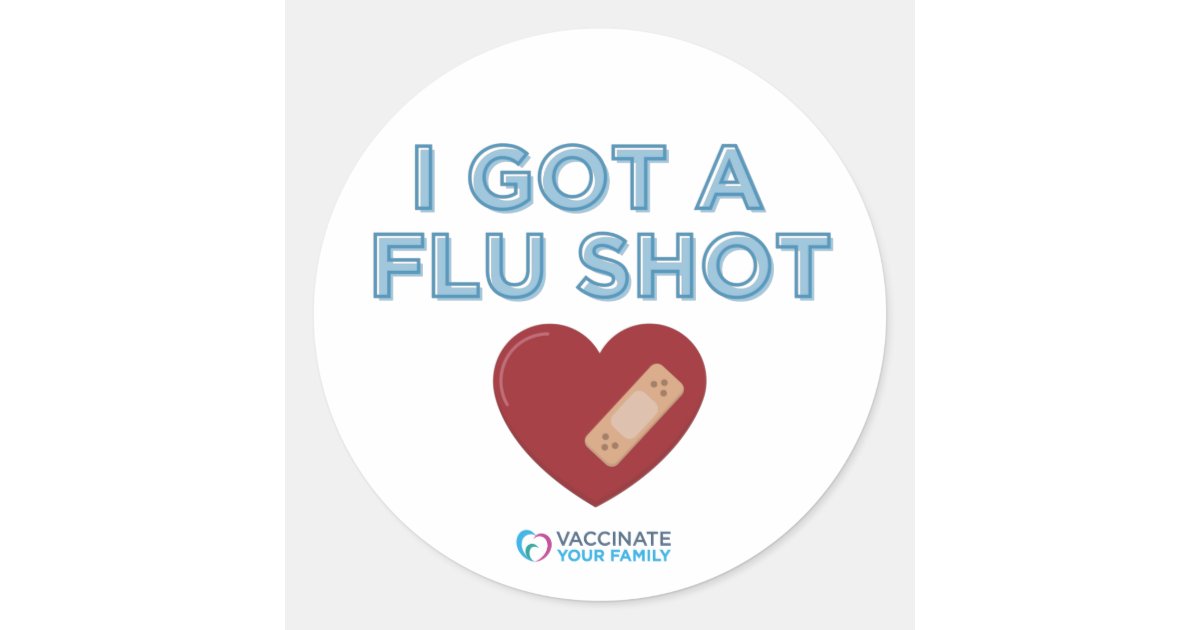 I Got a Flu Shot Classic Round Sticker | Zazzle