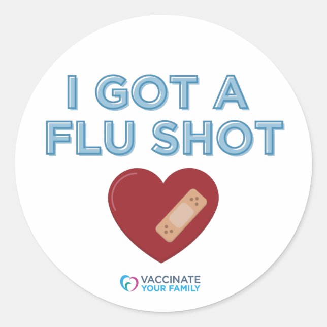 I Got a Flu Shot Classic Round Sticker (Front)