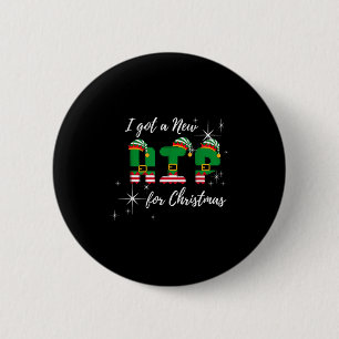 I Got A New Hip For Christmas Funny Hip Replacemen Button