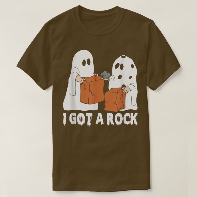 I Got A Rock Funny Boo Ghost Happy Halloween Costu T-Shirt (Design Front)