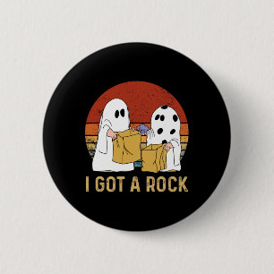 I Got A Rock Shirt Halloween Trick Or Treat Ghost Button
