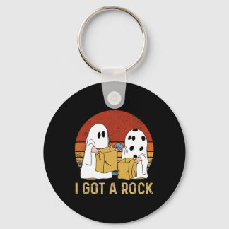 I Got A Rock Shirt Halloween Trick Or Treat Ghost Keychain