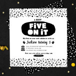 I Got Five On It, 90s Hip Hop Birthday Old School Invitation