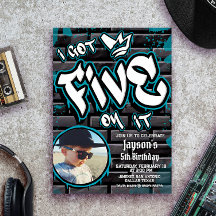 I got Five on it - Boy 5th Birthday with Picture