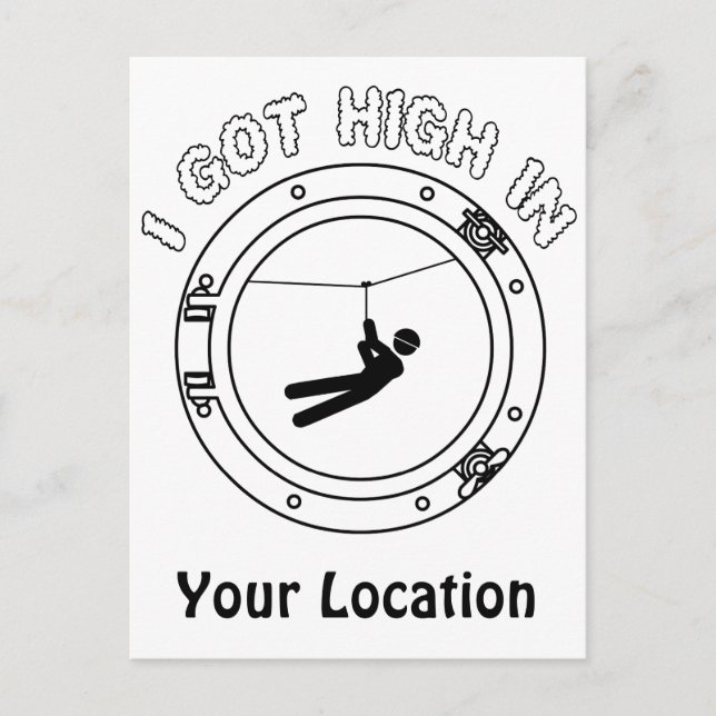 I Got High - Zipline Postcard (Front)