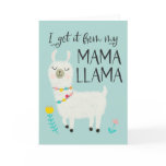 I got it from my Mama Llama Mother's Day Holiday Card I got it from my Mama Llama Mother's Day Holiday Card