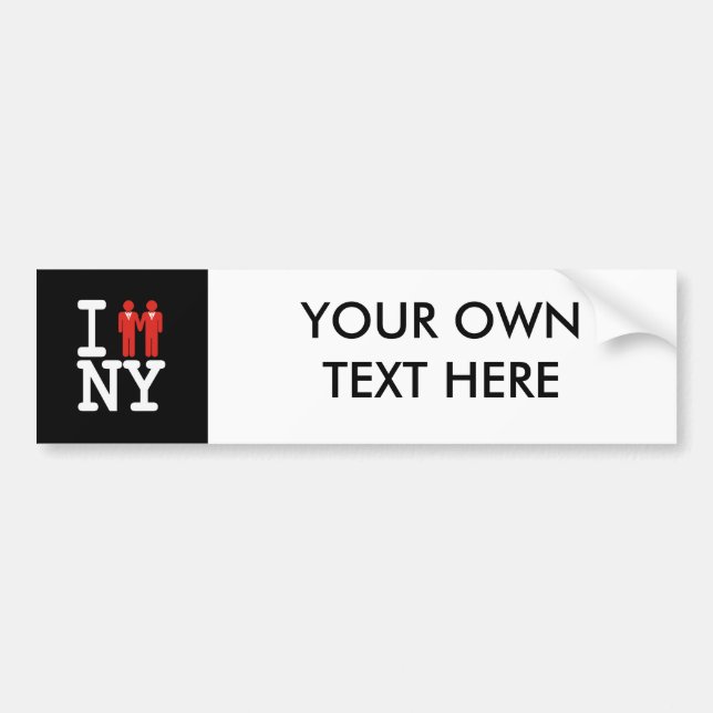 I GOT MARRIED IN NY MEN -.png Bumper Sticker (Front)
