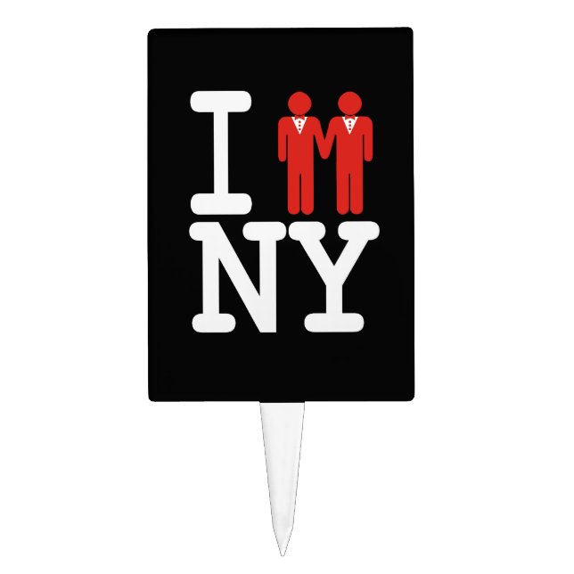 I GOT MARRIED IN NY MEN -.png Cake Topper (Front)