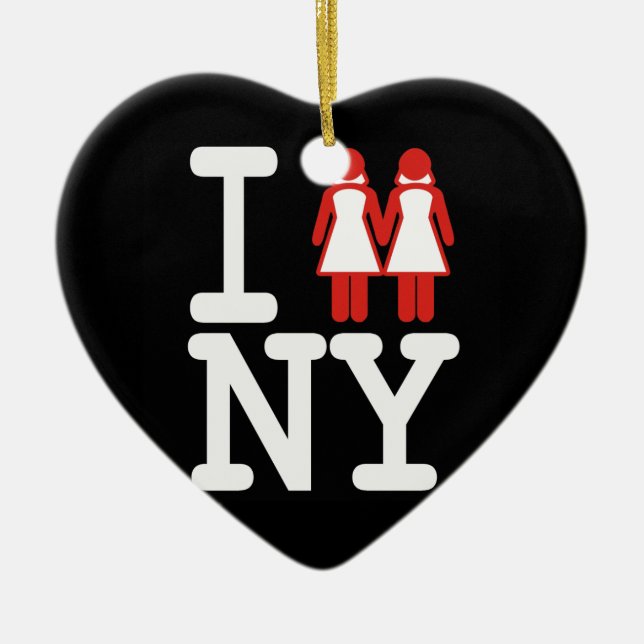 I GOT MARRIED IN NY WOMEN -.png Ceramic Ornament (Front)