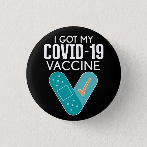 I got My Covid_19 Vaccine _ black blue Button
