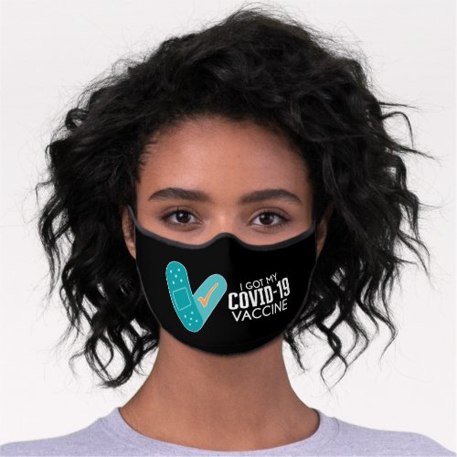 I got My Covid_19 Vaccine _ black blue Premium Face Mask