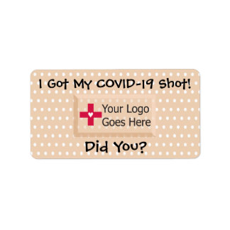 I got my COVID shot faux bandage Label