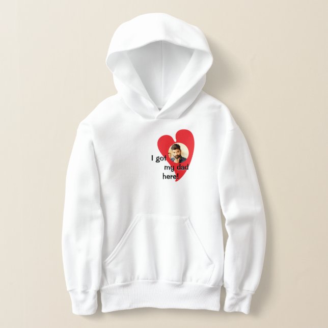 I got my dad here! Photo Custom Hoodie (Laydown)
