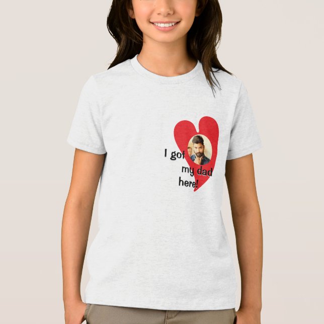 I got my dad here! Photo Custom Tri-Blend Shirt (Front)