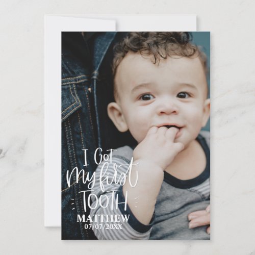 I Got my First Tooth Baby Personalized Photo Card