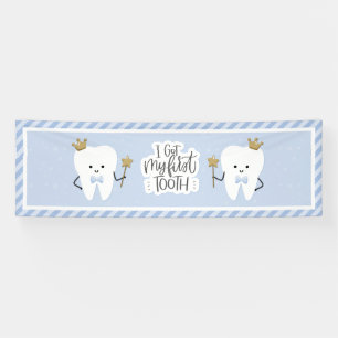 I got my First Tooth party decoration. Banner