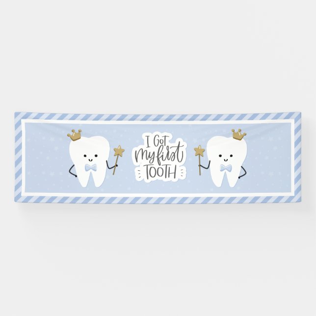 I got my First Tooth party decoration. Banner (Horizontal)