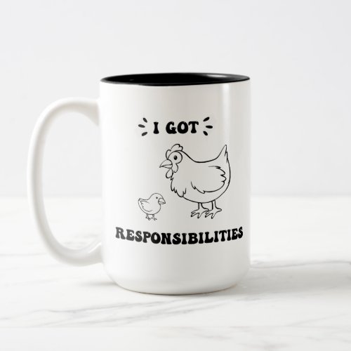 I Got Responsibilities Funny Angelica Quote Rugrat Two_Tone Coffee Mug