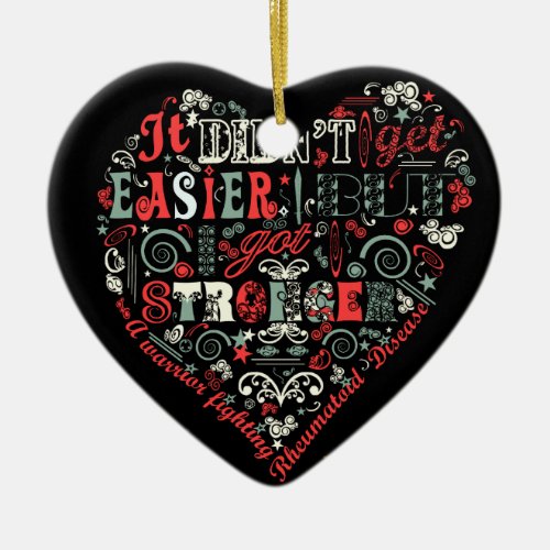 I got stronger heart ceramic ornament