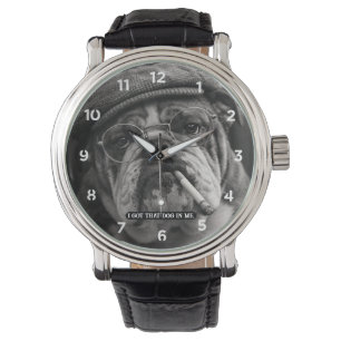 I Got That Dog In Me Custom Funny Dog Picture Gift Watch