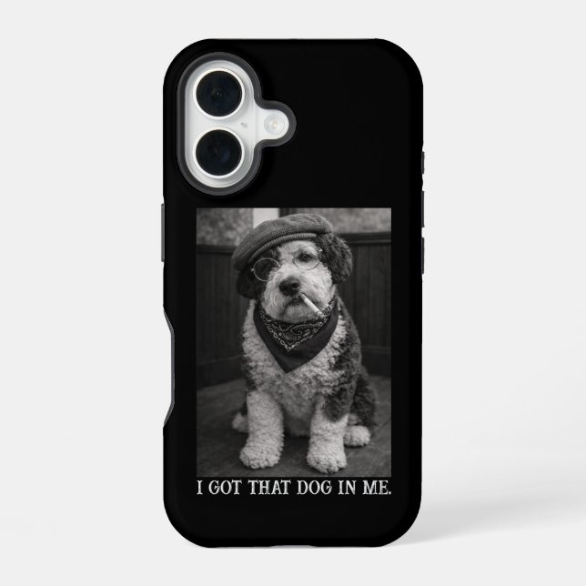 I Got That Dog In Me Funny Sheepadoodle Photo iPhone Case (Back)