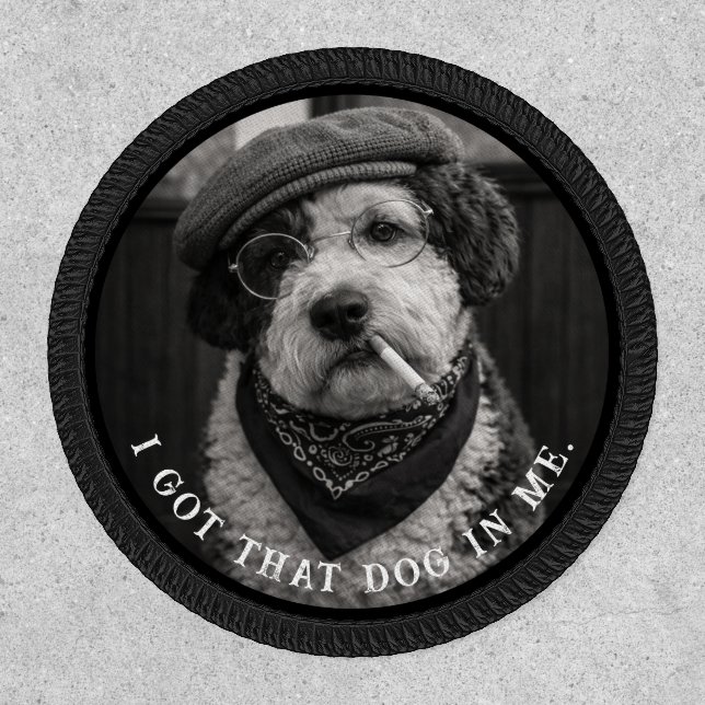 I Got That Dog In Me Funny Sheepadoodle Photo Patch (Front)