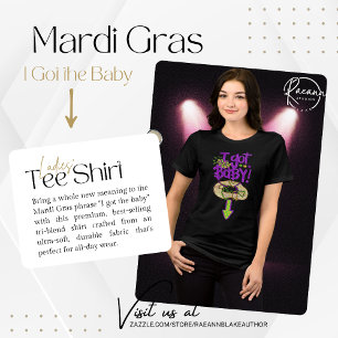 "I Got the Baby" Mardi Gras Women's Tri-Blend Shirt