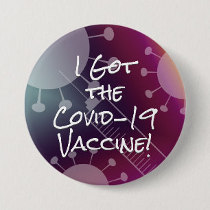 I Got the Covid-19 Vaccine Passionfruit Ombre Button