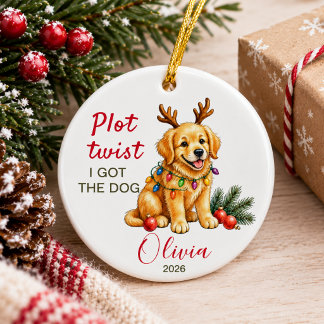 I got the Dog Funny personalized christmas divorce Ceramic Ornament