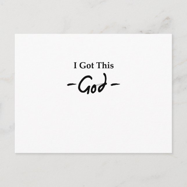 I Got This Jesus Christian God Postcard (Front)