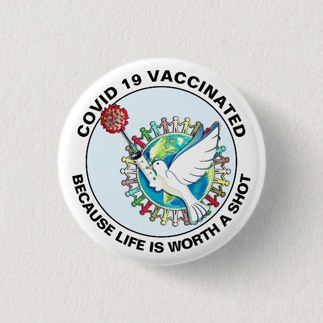I Got Vaccinated Button (Front)