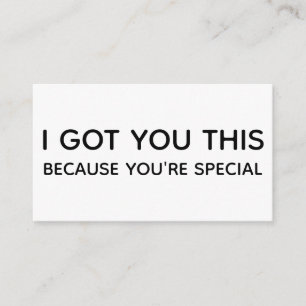 I Got You This Because You're Special, Enclosure Card