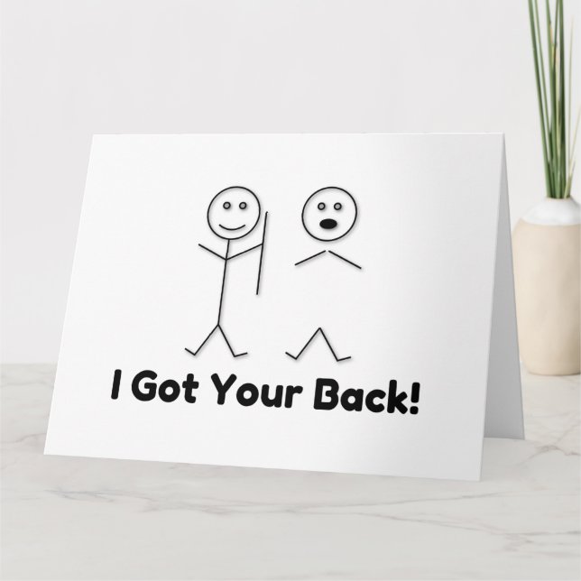 I Got Your Back Letterpress Thank You Card (Front)