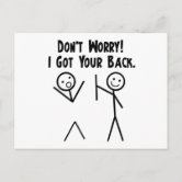 don't worry i got your back stickman meme gift' Sticker