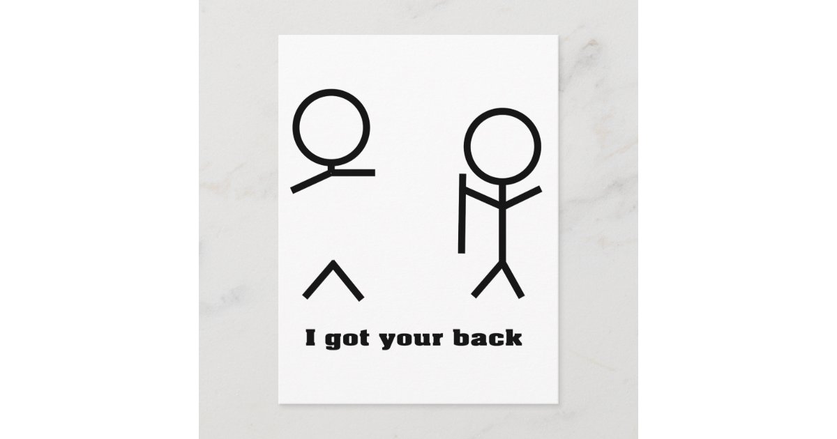 don't worry i got your back stickman meme gift' Sticker