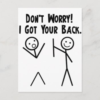 I Got Your Back! Postcard by Megatudes at Zazzle