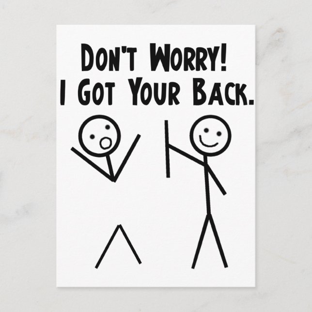 I Got Your Back! Postcard (Front)