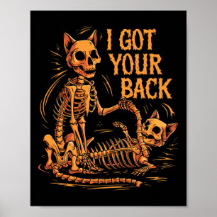 I Got Your Ck Funny Halloween Cat Skeleton Skull S Poster