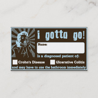 I Gotta Go! Great Bowel Movement Wallet Card