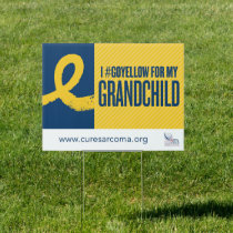 I #GoYellow For My Grandchild Yard Sign