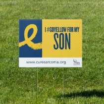 I #GoYellow For My Son Yard Sign