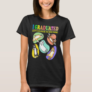 I Graduated Can Go Back To Bed Now  Graduation Cat T-Shirt