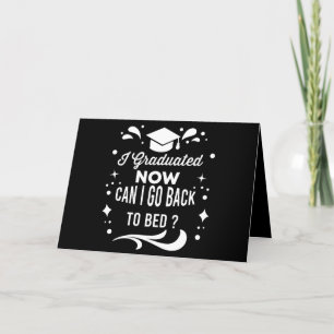 I Graduated Can I Go Back To Bed Now Graduation Thank You Card