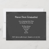 I Graduated Funny Misspelling Humor Chalkboard Invitation (Back)