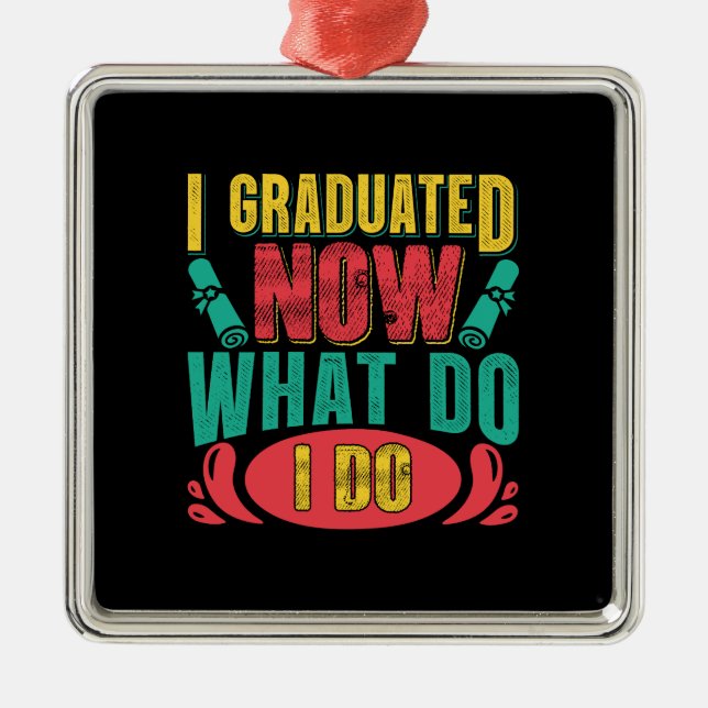 I Graduated Now What Do I Do Metal Ornament (Front)