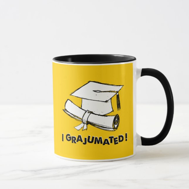 I Grajumated Funny Graduation Mug (Right)
